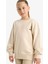 Kız Çocuk Oversize Geniş Kalıp Bisiklet Yaka Baskılı Sweatshirt E6755A825AU 10