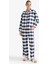 Pijama Takımı Flanel Regular Fit Kareli Uzun Kollu Üst Uzun Alt-Fall in Love E7599AX25AU 9