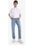 %100 Pamuk 90's Slim Fit Dar Kalıp Yüksek Bel Dar Paça Kar Yıkamalı Jean Pantolon F0161AX25SP 9
