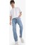 %100 Pamuk 90's Slim Fit Dar Kalıp Yüksek Bel Dar Paça Kar Yıkamalı Jean Pantolon F0161AX25SP 11