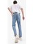 %100 Pamuk 90's Slim Fit Dar Kalıp Yüksek Bel Dar Paça Kar Yıkamalı Jean Pantolon F0161AX25SP 18