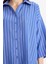 Regular Fit Çizgili Geniş Uzun Kollu Gömlek 11