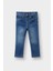 Kız Bebek Beli Lastikli Jean Pantolon E9557A525AU 9