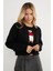 Ayıcık Nakışlı Oversize Crop Kazak 4