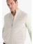 Slim Fit Dar Kesim Dik Yaka Astarlı Fermuarlı Cepli Mevsimlik Baharlık Süet Yelek F0246AX25AU 11