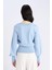 Regular Fit Bisiklet Yaka Basic Düz Triko Kazak F0542AX24CW 11