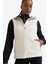Fit Su Geçirmez Slim Fit Dar Kesim Kapüşonlu Fermuarlı Sporcu Softshell Yelek D6083AX25AU 10