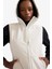 Fit Su Geçirmez Slim Fit Dar Kesim Kapüşonlu Fermuarlı Sporcu Softshell Yelek D6083AX25AU 14