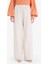 Keten Karışımlı Wide Leg Geniş Paça Flamlı Pantolon E7480AX25SM 10