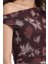 Bodycon Vücudu Saran Açık Omuz Çiçek Desenli Tül Maxi Elbise F0421AX25AU 17