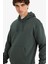 Regular Fit Kapüşonlu İçi Yumuşak Tüylü Kanguru Cepli Basic Düz Sweatshirt X8283AZ25AU 12