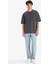 Oversize Geniş Kalıp Bisiklet Yaka Ağır Kumaş Basic Düz Kısa Kollu Tişört E9798AX25AU 8