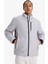 Fit Su İtici Slim Fit Dar Kesim Fermuarlı Rüzgar Geçirmez Mont E9484AX25WN 14
