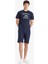 Regular Fit Pijama Takımı Baskılı Kısa Kollu Üst Şort E7150AX25SM 7