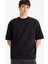 Loose Fit Rahat Kesim Bisiklet Yaka Ağır Kumaş Basic Düz Kısa Kollu Tişört B4844AX25AU 10