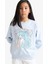 Kız Çocuk Relax Fit Bisiklet Yaka Anime Baskılı Sweatshirt E6495A825AU 8