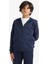 Erkek Çocuk Basic Düz Kapüşonlu Fermuarlı Sweatshirt E9575A825AU 11