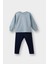 Erkek Bebek 2'li Takım Etiket Baskılı Sweatshirt Eşofman Altı F1589A525AU 6
