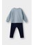 Erkek Bebek 2'li Takım Etiket Baskılı Sweatshirt Eşofman Altı F1589A525AU 10