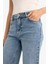 Comfort Straight Yüksek Bel Bilek Boy Jean Yıkamalı Pantolon E9818AX25AU 11