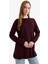 Regular Fit Bisiklet Yaka Basic Düz Triko Kazak Tunik C4474AX25WN 11