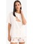 Pijama Takımı Kısa Kollu Üst Beli Lastikli Şort-Fall in Love E9826AX25SM 11