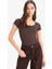 Yuvarlak Yaka Fitilli Kaşkorse Kısa Kollu Çıtçıtlı Body F1755AX25SM 11