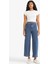 Culotte Yüksek Bel Crop Fit Crop Jean Kar Yıkamalı Pantolon E9160AX25AU 10