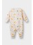 Kız Bebek Yenidoğan 1 Tog Elyaf Desenli Fermuarlı Penye Uzun Kollu Tulum F2189A525AU 14
