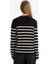 Regular Fit Bisiklet Yaka Düğmeli Çizgili Triko Hırka D5894AX25AU 12