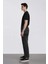 %100 Pamuk Relax Fit Rahat Kesim Düz Paça Kargo Cepli Jean Pantolon F2372AX25SP 9