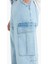 %100 Pamuk Relax Fit Rahat Kesim Düz Paça Kargo Cepli Jean Yıkamalı Pantolon F2381AX25SP 12