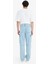 %100 Pamuk Relax Fit Rahat Kesim Düz Paça Kargo Cepli Jean Yıkamalı Pantolon F2381AX25SP 14