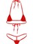 Büyük Beden Fantezi Giyim Kırmızı Sütyen Külot Takımı 3