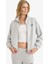 Relax Fit Yarım Balıkçı Yaka Baskılı Kalın Fermuarlı Sweatshirt E9507AX25AU 12