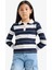 Kız Çocuk Fitted Polo Yaka Çizgili Uzun Kollu Tişört F2253A825AU 8