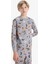 Erkek Çocuk Pijama Takımı Desenli Uzun Kollu Üst Uzun Alt F1892A825AU 11