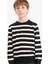 Erkek Çocuk Bisiklet Yaka Çizgili Triko Kazak F0960A825WN 7