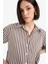Afra x DeFacto Loose Fit Çizgili Poplin Uzun Kollu Gömlek F0403AX25SM 12