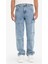 %100 Pamuk Relax Fit Kargo Cepli Geniş Paça Jean Pantolon F2987AX25AU 11