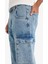 %100 Pamuk Relax Fit Kargo Cepli Geniş Paça Jean Pantolon F2987AX25AU 13