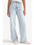 Straight Wide Yüksek Bel Düz Paça Uzun Jean Pantolon F2946AX25WN 10