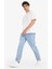 %100 Pamuk 90's Slim Fit Dar Kalıp Yüksek Bel Dar Paça Jean Yıkamalı Pantolon E1371AX25AU 10