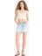 Fitted Kare Yaka Fitilli Kaşkorse Crop Atlet X8330AZ25SM 8