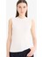 Regular Fit Fitilli Kaşkorse Basic Düz Kolsuz Tesettür Tunik F3610AX25SM 7