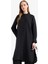 Regular Fit Basic Düz Yanları Bağcıklı Uzun Kollu Tesettür Gömlek Tunik F2182AX25SM 8