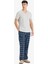 Regular Fit Kareli Cepli Polar Pijama Altı F4224AX25WN 9