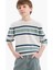 Erkek Çocuk Bisiklet Yaka Çizgili Triko Kazak F3743A825WN 8