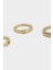 Reis x DeFacto 14 Ayar Altın Kaplama Tria Memoria Kadın 3'lü Gold Yüzük F4113AXNS 12