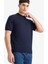 Standart Fit Bisiklet Yaka Triko Kısa Kollu Tişört D6202AX25AU 11